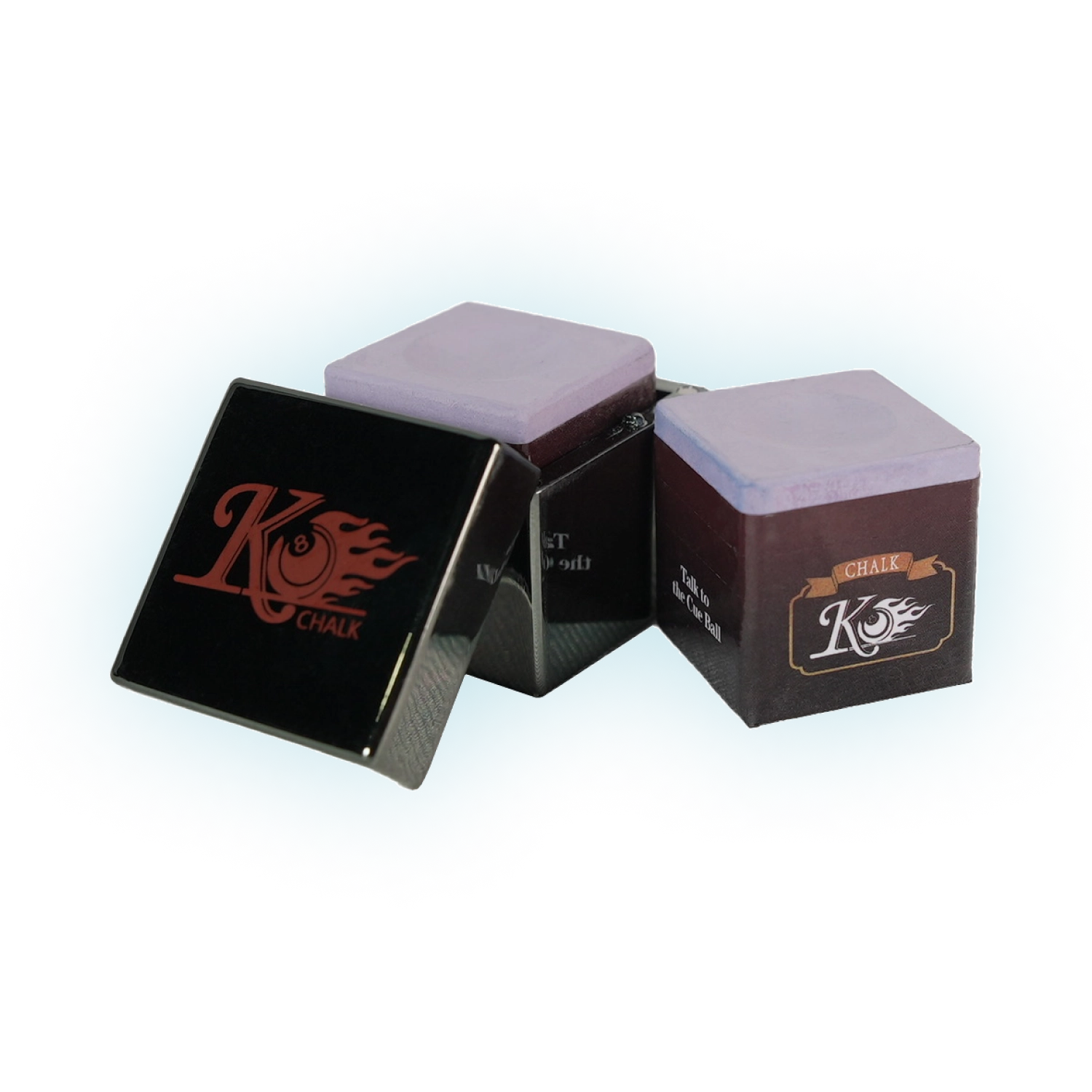 KO Billiards Chalk - Lilac with Magnetic Lid Box